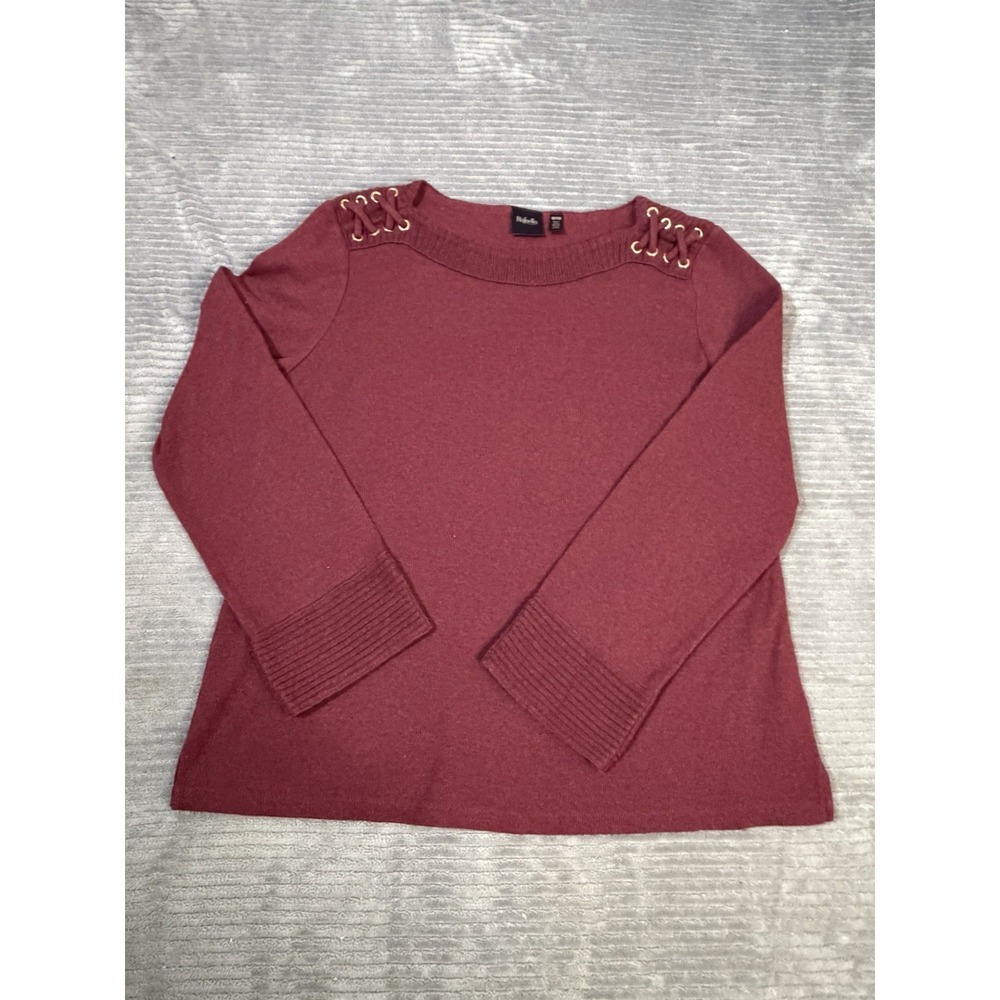 Rafaella pullover sweater tunic Mdark cherry